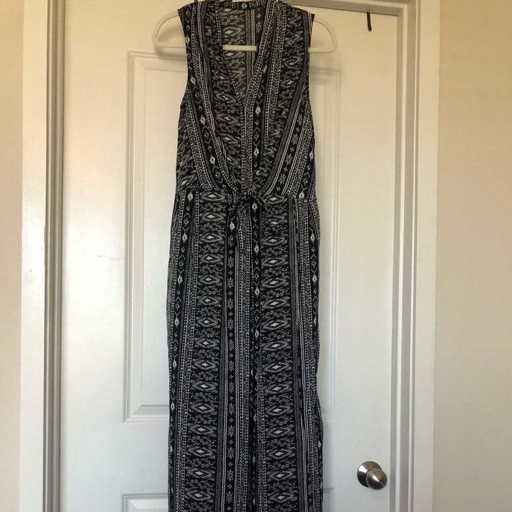 Altar’d State Jumpsuit, Black & White Tribal Print
